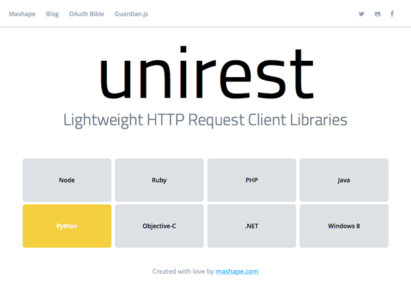Unirest 轻量级的 HTTP 开发库